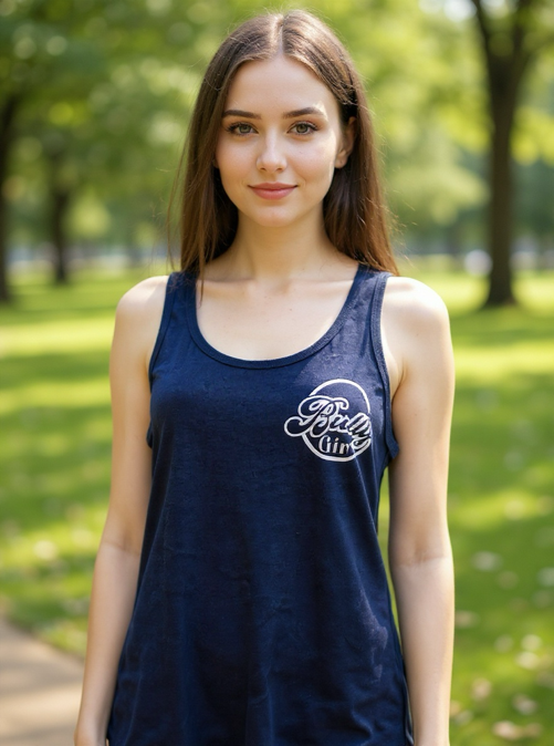 NAVY BLUE BULLY GIRL TANK