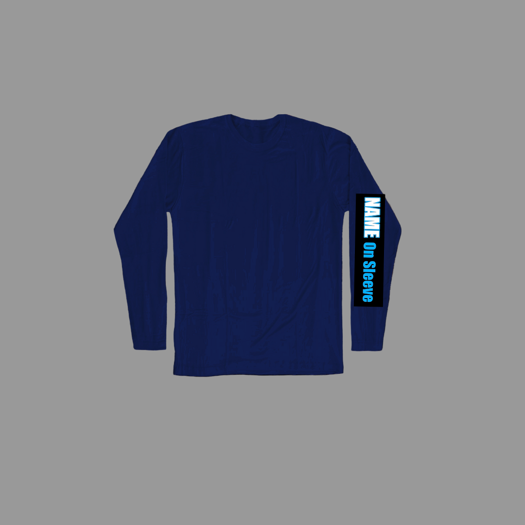 LONG SLEEVE NAVY BLUE - NEON GREEN GRAPHICS