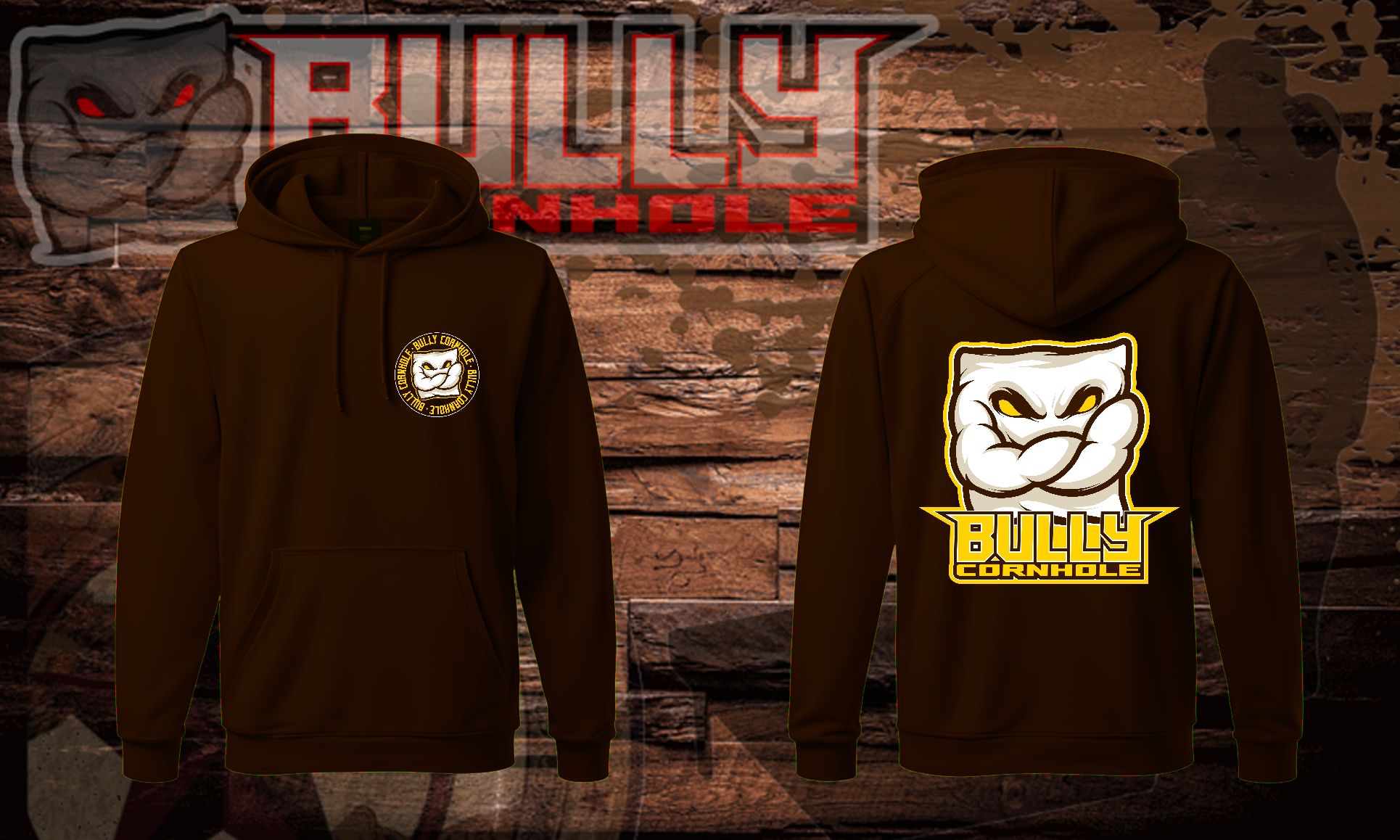 DARK BROWN FULL-ZIP HOODIE