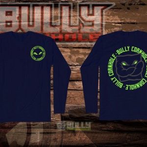 Long Sleeve Tees Navy Blue Green Graphics