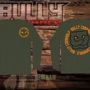 Long Sleeve Army Green Neon Orange Graphics